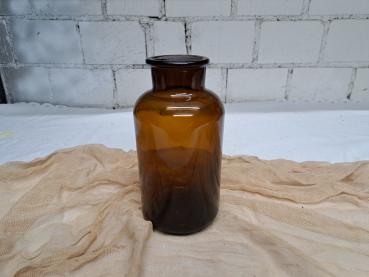 Apothekerflasche Vase in braun/gold