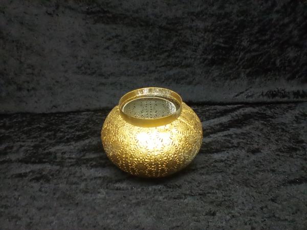 Windlicht/Gefäß gold