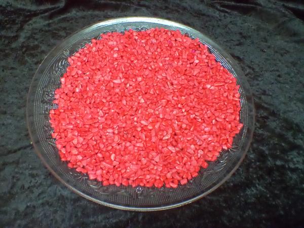 Streumaterial rot Steinchen